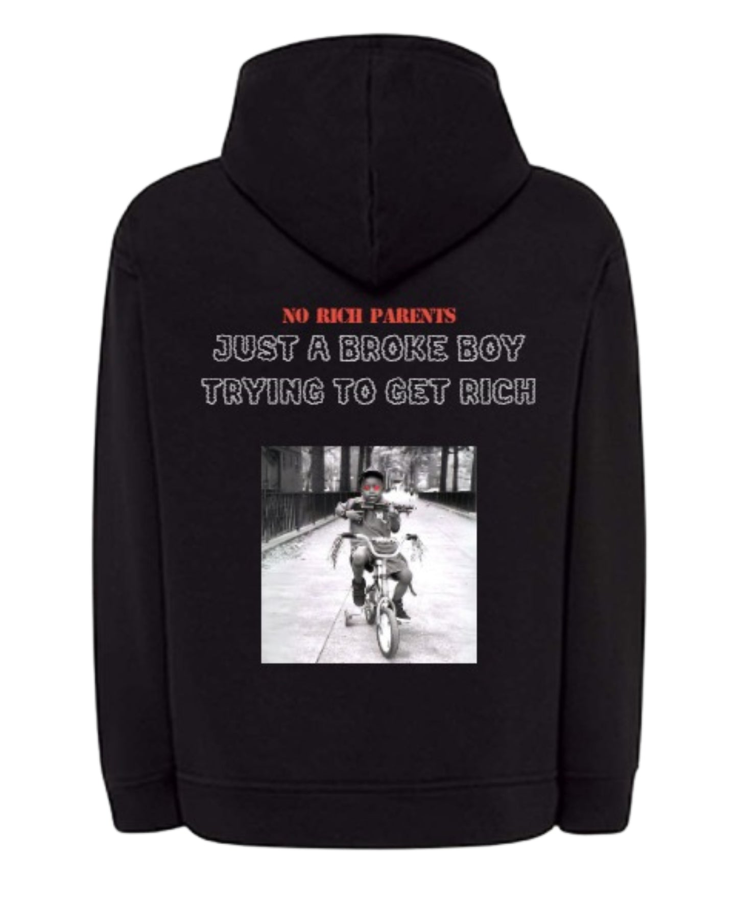 HOODIE NEGRA "BROKE BOY"